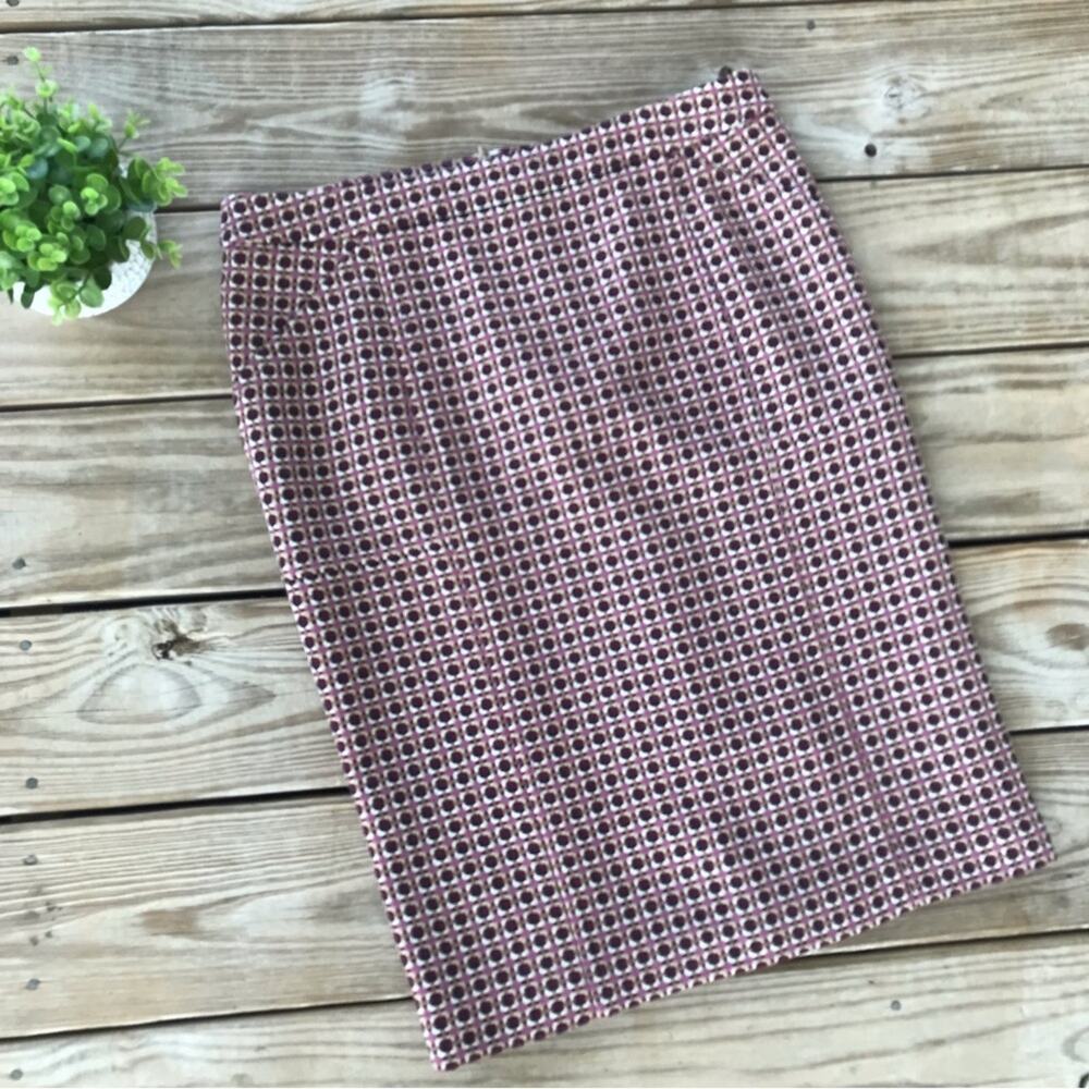 Body by Victoria‎ Pink Purple Woven Wool Blend Classic Office Pencil Skirt 10